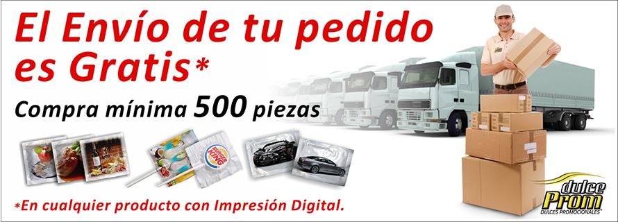 Dulces personalizados envío gratis digital.